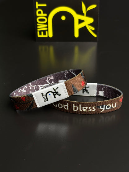 NFC Bible Verse Bracelet – God Bless You - NFC Bible Verse Bracelet – God Bless You | Bible Verse Bracelets | Christian Gift